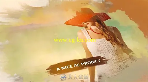 时尚美丽的墨水幻灯片相册动画AE模板 Videohive Ink Slideshow 18983366的图片1