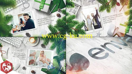 清新时尚的圣诞节公司宣传幻灯片相册动画AE模板Videohive Christmas Slideshow 19...的图片1