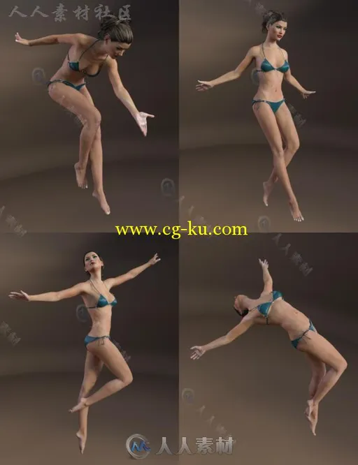 古典优雅的美女姿势3D模型合辑的图片2