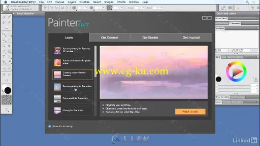 Painter 2017数字绘画基础核心训练视频教程 Painter 2017 Essential Training的图片1