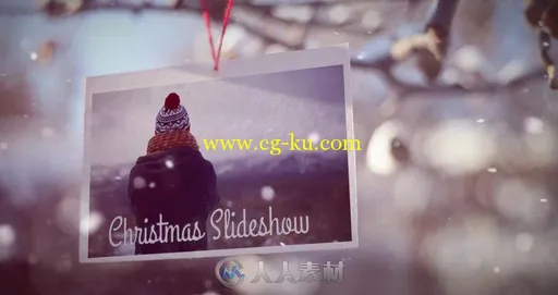 美丽的照片挂饰圣诞节幻灯片相册动画AE模板 Christmas Slideshow的图片1