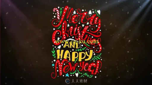 10个美丽时尚的圣诞文字动画AE模板 10 Christmas Lettering的图片2