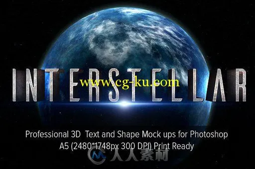 3D电影标题文字展示PSD模板的图片2