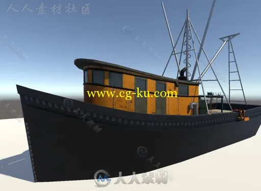 渔船海上车辆模型Unity3D素材资源的图片2