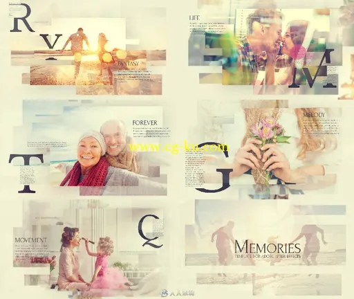 美丽时尚温馨的记忆相册视频幻灯片动画AE模板Videohive Memories Slideshow 16178397的图片1