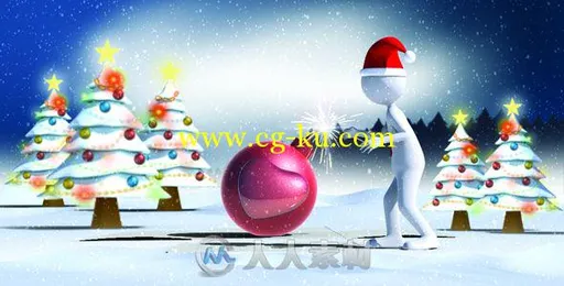 有趣的圣诞节雪人点炸弹礼物卡通动画AE模板Videohive Christmas Love Bomb 19109816的图片1