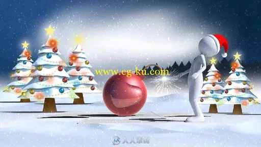 有趣的圣诞节雪人点炸弹礼物卡通动画AE模板Videohive Christmas Love Bomb 19109816的图片3