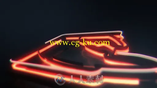 美丽的霓虹灯路径描边3D标志显示LOGO演绎AE模板 Videohive Neon Tracer 19014260的图片1