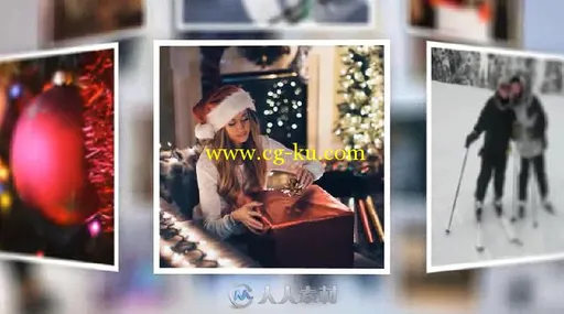 创意圣诞树3D画廊幻灯片相册动画AE模板Videohive Christmas Tree Slideshow ...的图片2