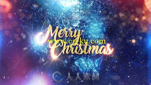 美丽梦幻圣诞节金色粒子标题幻灯片AE模板 Videohive Christmas 19169491的图片1