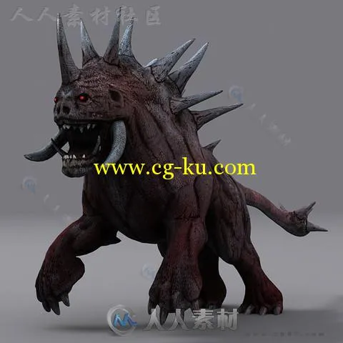 幻想恐怖怪物3D模型Unity素材资源的图片1