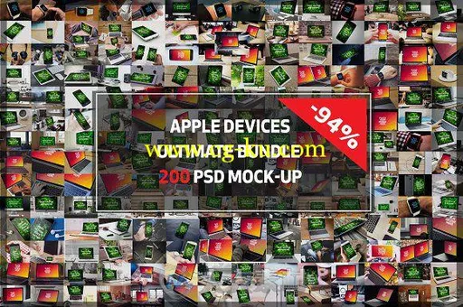 200款苹果设备使用展示PSD模板量贩的图片1