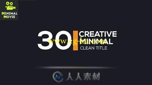 30组时尚滑动画文字字幕标题AE模板 Videohive 30 Minimal Clean Tit...的图片1
