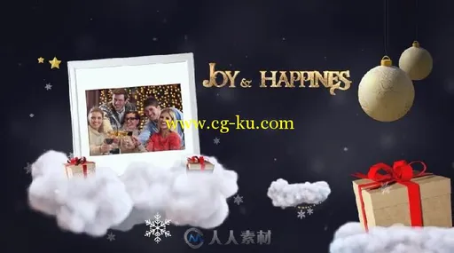 美丽的金色粒子圣诞节愿望幻灯片AE模板Videohive One Wish Christmas Bundle Temp...的图片3