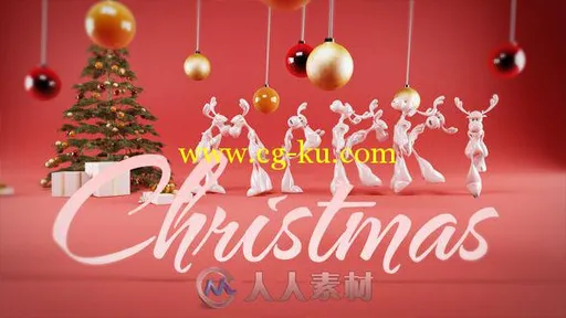 神奇的鲁道夫圣诞问候幻灯片三维动画AE模板Videohive Rudolphs Christmas Greetings的图片1