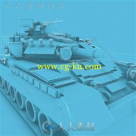 T-80 UD坦克陆地车辆3D模型Unity素材资源的图片12