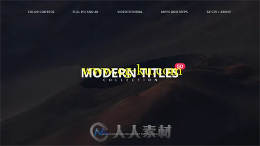 50个现代简单时尚文字字幕标题动画AE模板 Videohive 50 Modern Titles 17047191的图片1