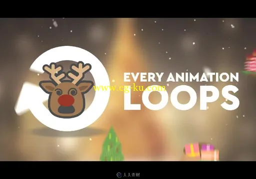 120个圣诞节可爱卡通表情动画AE模板Videohive 120 Animated Emojis ChristmasPack...的图片4
