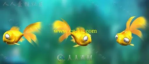 印度桃花心金鱼卡通角色3D模型Unity素材资源的图片3