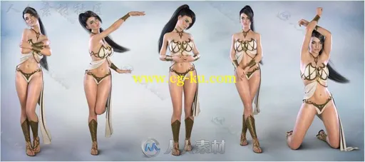 女性优美梦幻的姿势3D模型合辑的图片3