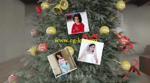 美丽的圣诞树照片墙幻灯片相册动画AE模板 Videohive Christmas Tree 6341620的图片2