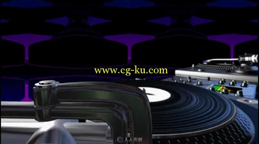 3D展示DJ打碟调音台视频素材的图片1