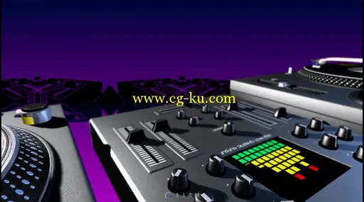 3D展示DJ打碟调音台视频素材的图片2