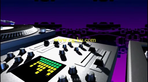 3D展示DJ打碟调音台视频素材的图片3
