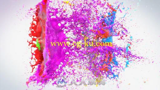 美丽的多彩液体碰撞泼洒标志显示LOGO演绎AE模板Videohive Colorful Splash Logo 1...的图片1