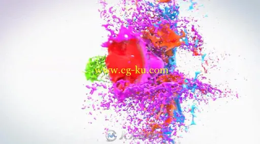 美丽的多彩液体碰撞泼洒标志显示LOGO演绎AE模板Videohive Colorful Splash Logo 1...的图片2