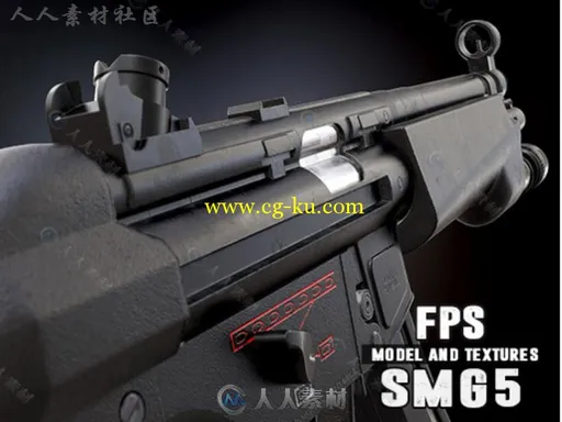 FPS冲锋枪武器包3D模型Unity素材资源的图片2