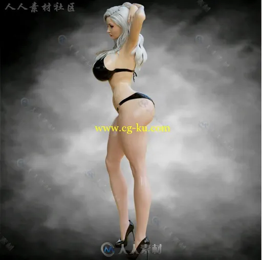 女性性感的舞者身体形状3D模型合辑的图片1