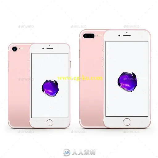 iphone7/7plus组合展示PSD模板的图片8