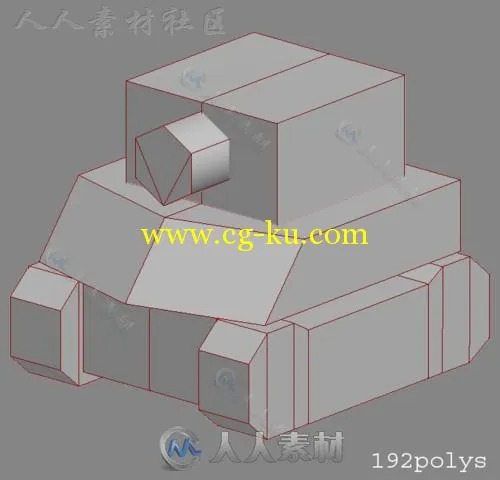 移动坦克包陆地车辆3D模型Unity素材资源的图片1