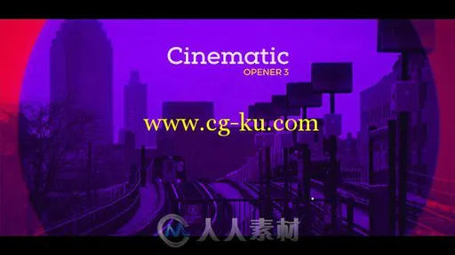 复古彩色叠加图片幻灯片影视片头AE模板 Videohive Cinematic Opener 3的图片1