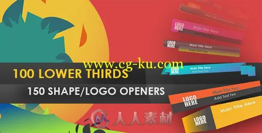 时尚形状变换文字字幕标题动画AE模板 Videohive LowerThird Shape Opener的图片2