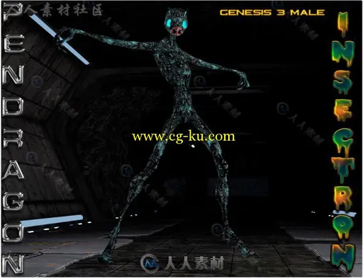 幻想科幻恐怖虫子人物角色3D模型合辑的图片1