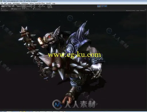 动画猪头怪物生物角色3D模型Unity素材资源的图片2