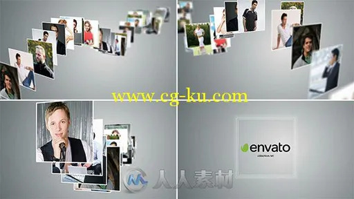 众多图片穿梭汇聚标志显示LOGO演绎AE模板Videohive Multi Photo Logo Reveal 1711...的图片1