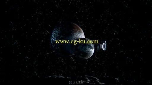 美丽的星空星球信号故障标志LOGO演绎AE模板 Videohive Space Glitch Logo 17353675的图片1