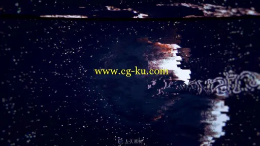 美丽的星空星球信号故障标志LOGO演绎AE模板 Videohive Space Glitch Logo 17353675的图片2