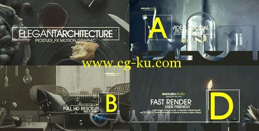 时尚优雅创意室内商品介绍宣传片AE模板Videohive Elegant Architecture Promo 191...的图片1