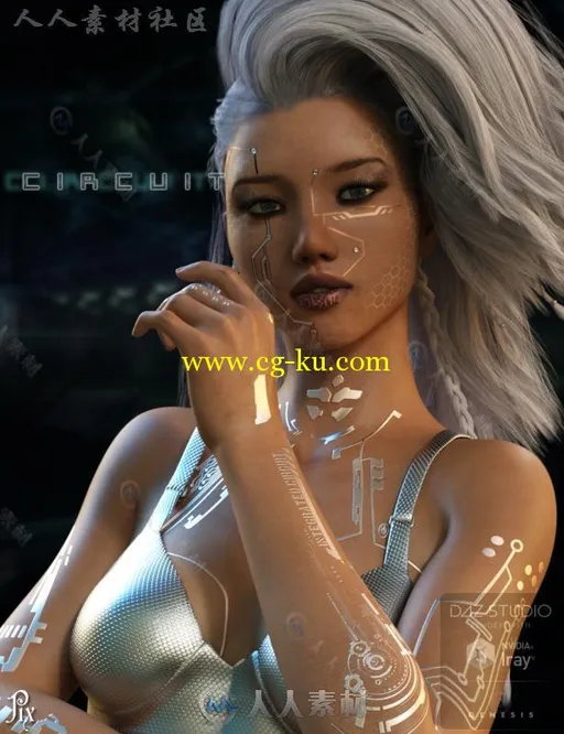 未来高科技性感女性机器人3D模型合辑的图片5