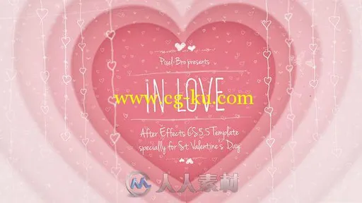 美丽浪漫的爱情纪录片相册动画AE模板 Videohive In Love的图片1