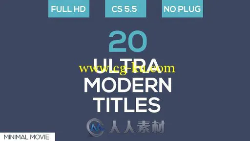 20个现代时尚文字字幕标题排版动画AE模板 Videohive 20 Ultra Modern Titles的图片1