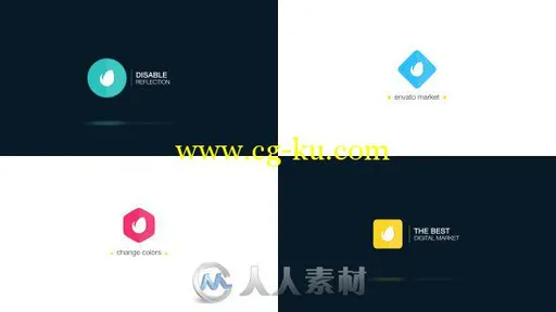 简单干净小巧的标志LOGO演绎AE模板 Videohive Logo Reveal 18674568的图片1