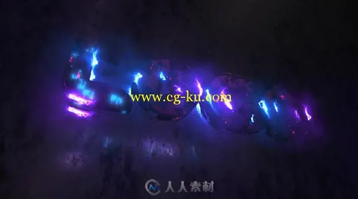 震撼史诗粒子霓虹光线闪耀标志显示AE模板VideohiveLight Flash Neon Energy Logo ...的图片2