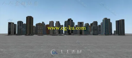 53个独特的低聚摩天大楼城市环境3D模型Unity素材资源的图片2