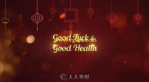 时尚美丽金色粒子标题动画AE模板Videohive Chinese New Year Greetings 2017 1928...的图片2