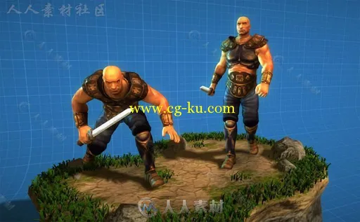 古代战士幻想人形生物角色3D模型Unity素材资源的图片2